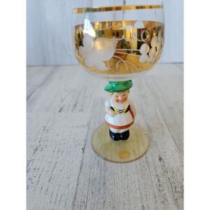 Goebel girl goblet Gretal glass‎ vintage Hummel Germany